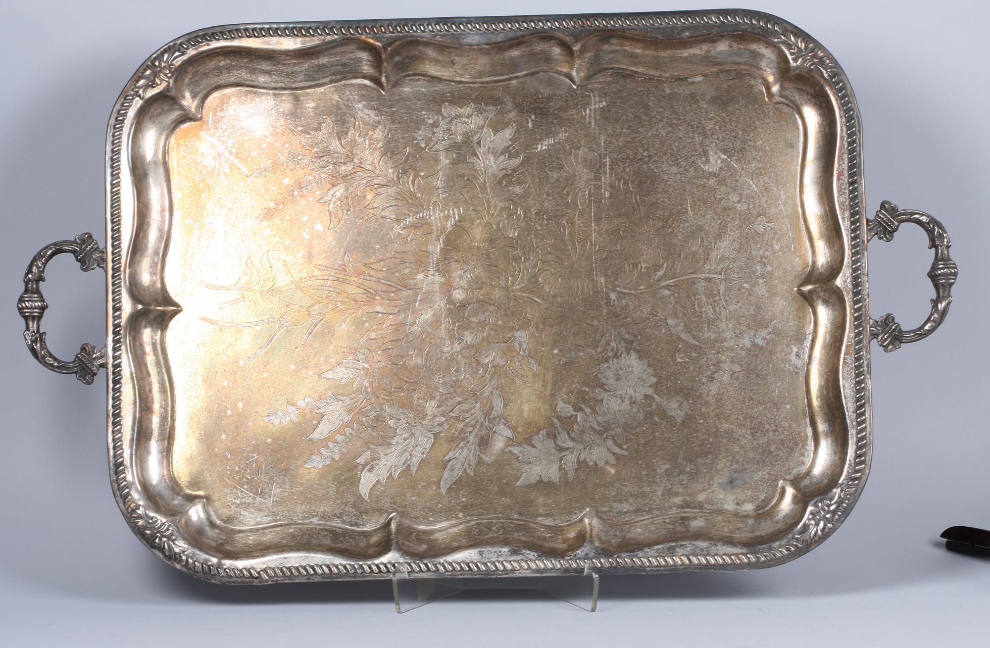 BRICKA, nysilver. 1900-tal.