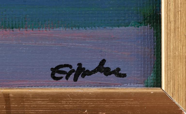 ERIK ELFVÉN, olja på pannå, signerad.