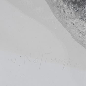 Jan Naliwajko, skulptur, plast och plexiglas, signerad (på väggfästet).