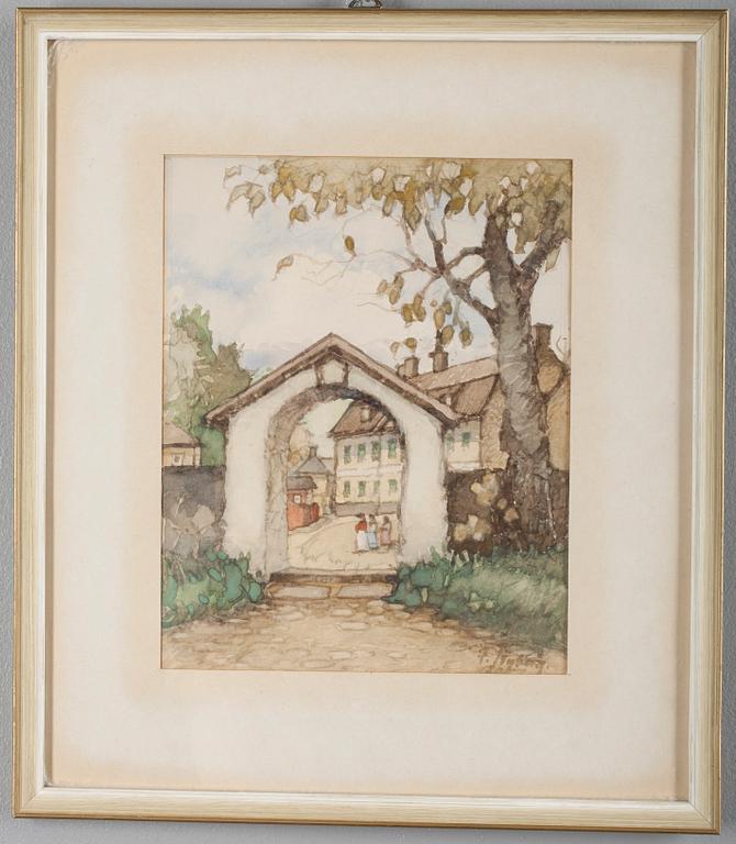 FRANS NYBERG, akvarell, signerad, otydlig datering.