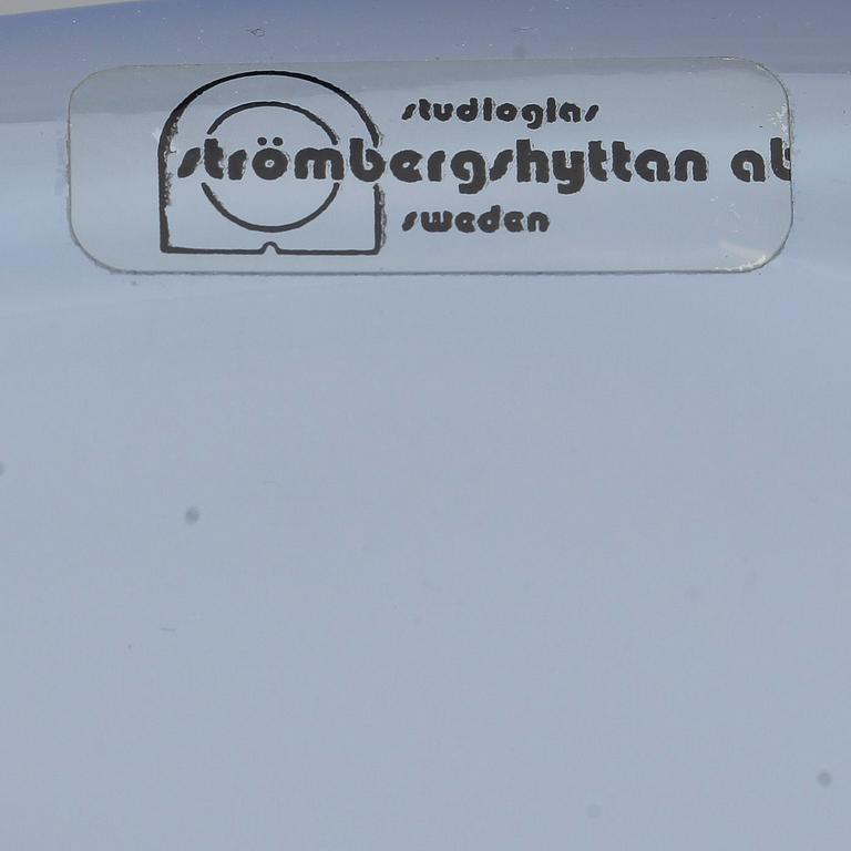 SKÅL på FOT, glas, Mikael Axenbrant, Studioglas Strömbergshyttan, unik, signerad och daterad 1992.
