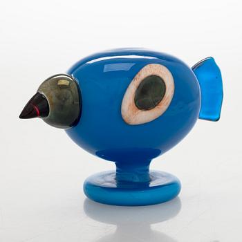 Oiva Toikka, lasilintu, "Turkinkana", signeerattu O. T. II Nuutajärvi 2005.