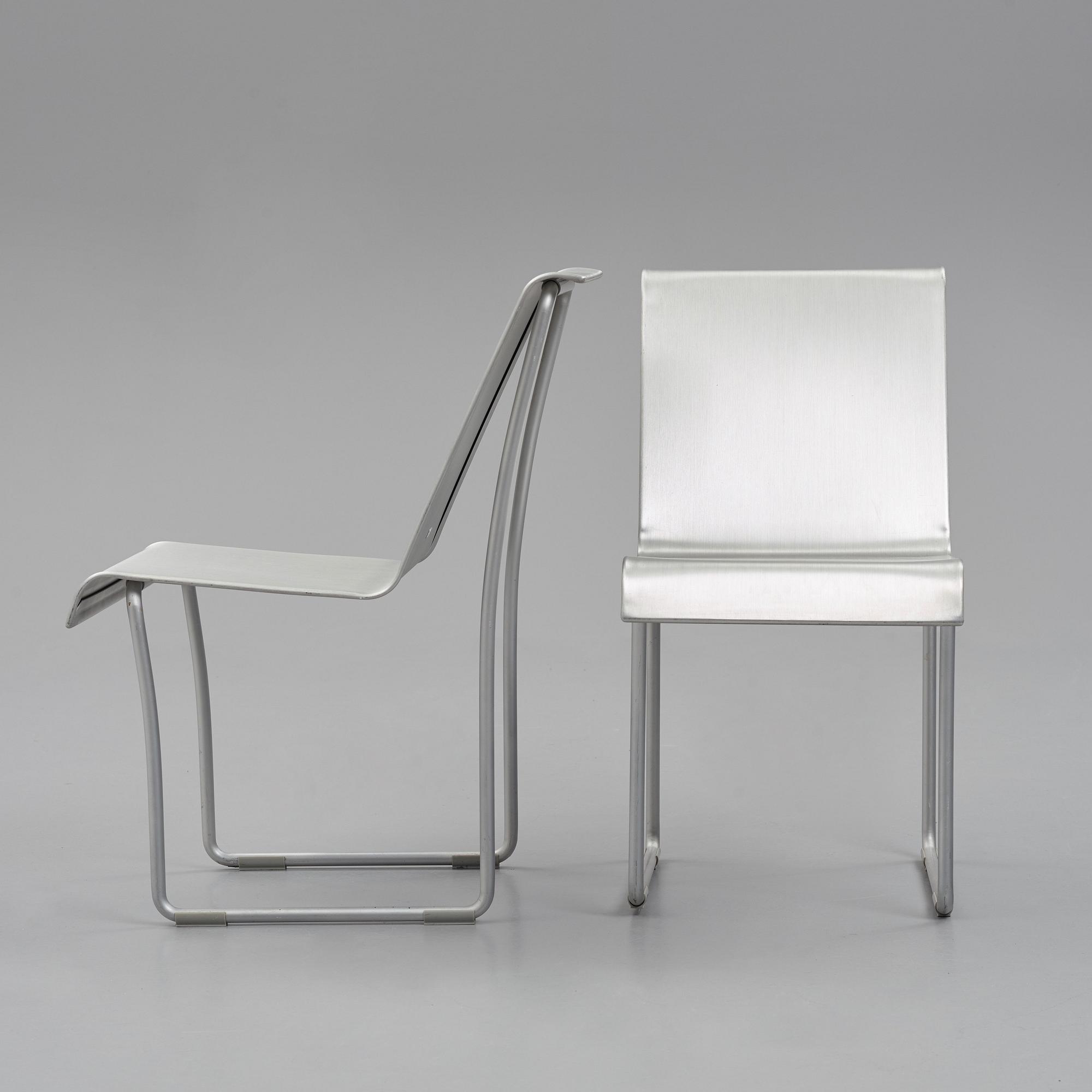 Frank Gehry, a pair of  'Super Light', chairs, first ed. 283-284/500, for Emeco, USA post 2004.