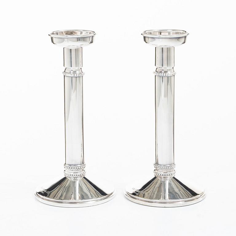 Vera Ferngren, A pair of silver candlesticks, company Guldsmedsaktiebolaget, Stockholm, Sweden 1967.