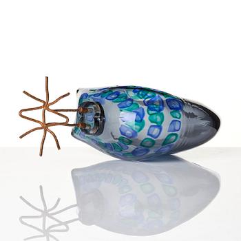 Alessandro Pianon, skulptur, "Pulcino", fågel, glas, Vetreria Vistosi, Italien, 1960-tal.