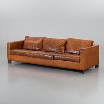 A MOLINARI LEATHER SOFA, end of 20th century.