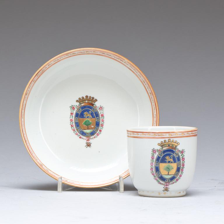 KOPP med FAT, kompaniporslin. Kina, Qianlong (1736-95).