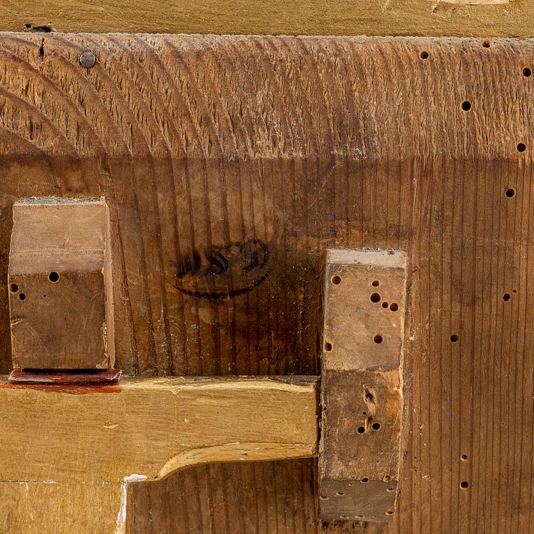 A Swedish Rococo dressing table mirror, second half of the 18th Century.