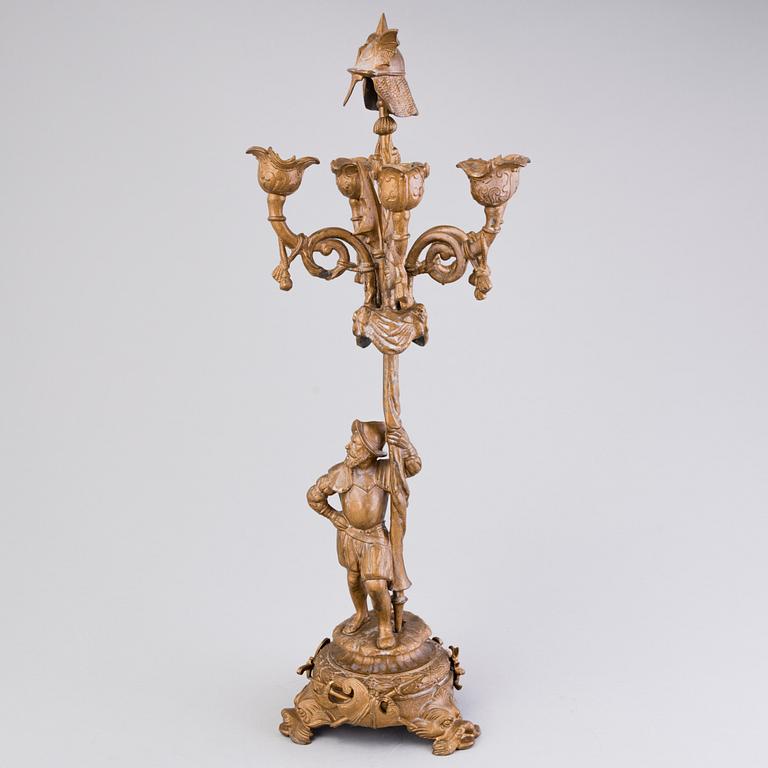 KANDELABER, kopparmetallegering, 1800-talets slut.