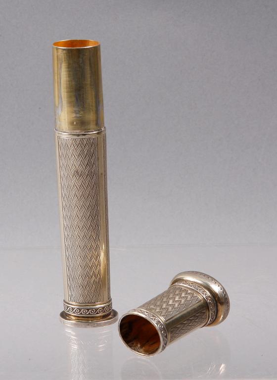 NÅLHUS, silver, trol Amédée Gravoin, Frankrike, 1800-talets andra hälft.