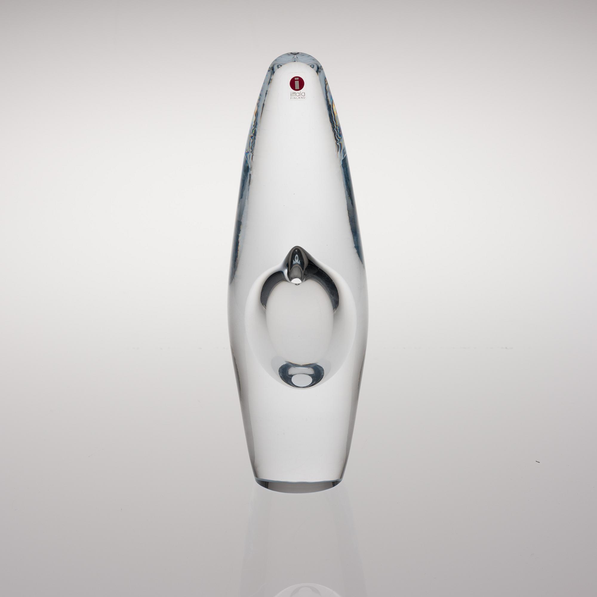 TIMO SARPANEVA, GLASSKULPTUR. "Orkidé", signerad Timo Sarpaneva Iittala 2000.