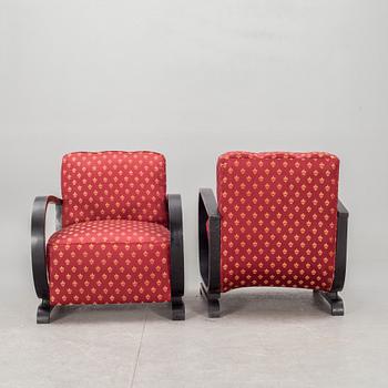 FÅTÖLJER, ett par. Art deco. 1900-tal.