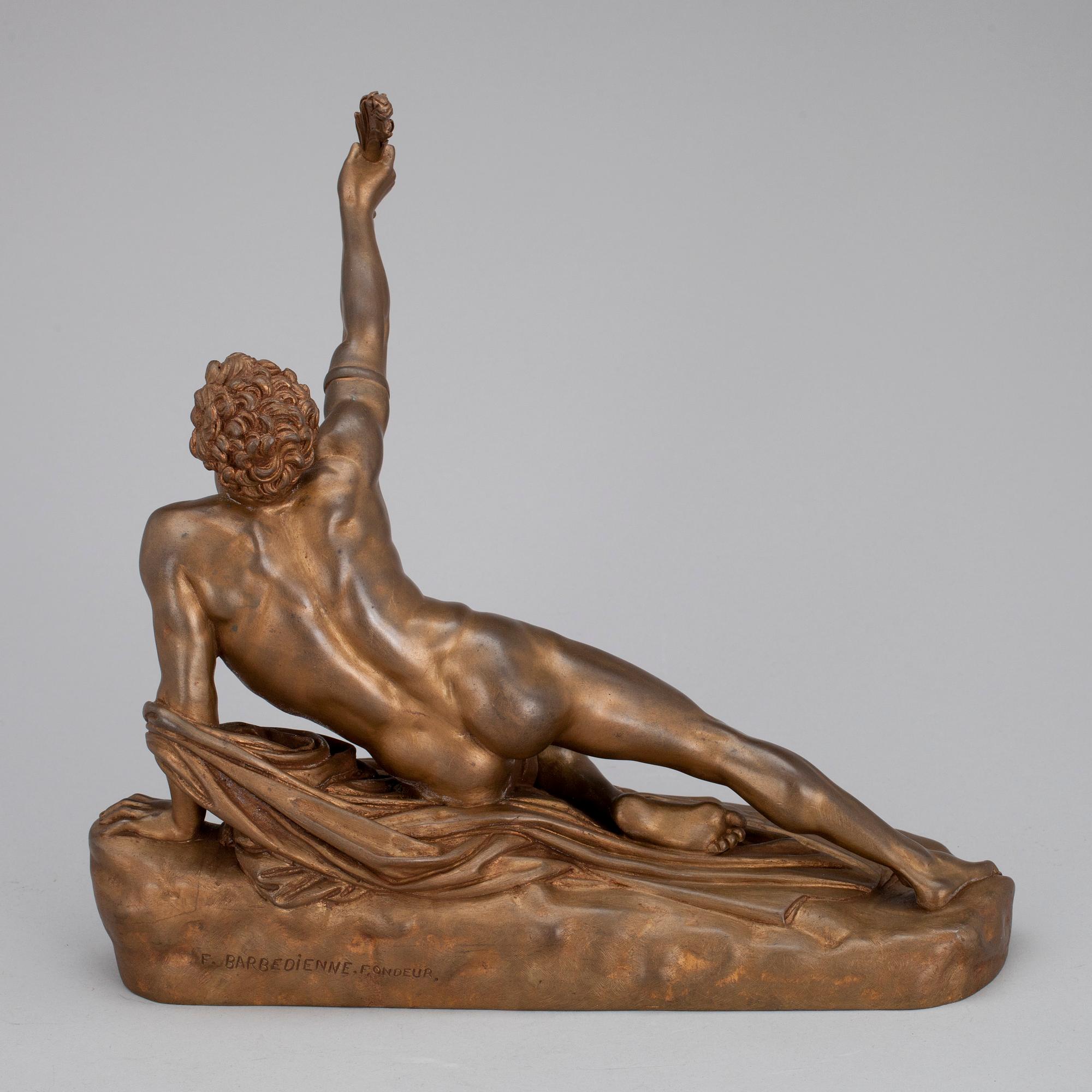 JEAN-PIERRE CORTOT, efter, brons, gjutare F. Barbedienne, 1800-talets slut.