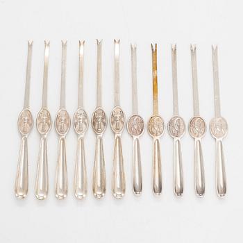 A 133-piece silver cutlery set, Mato, Spain, mid-20th century.