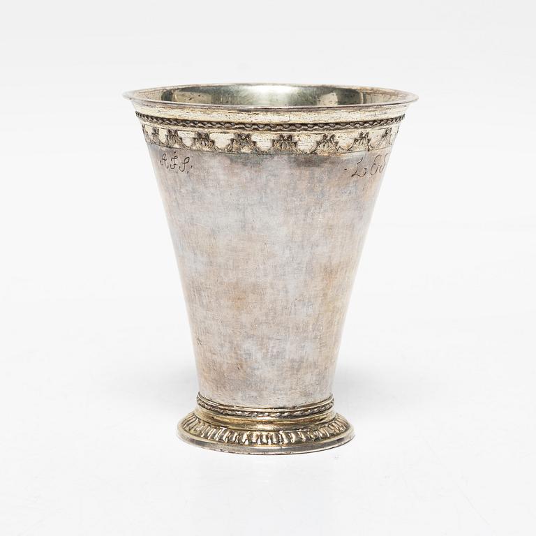 Beaker, silver, Thomas Beckman the Younger, Örebro (1727–59).