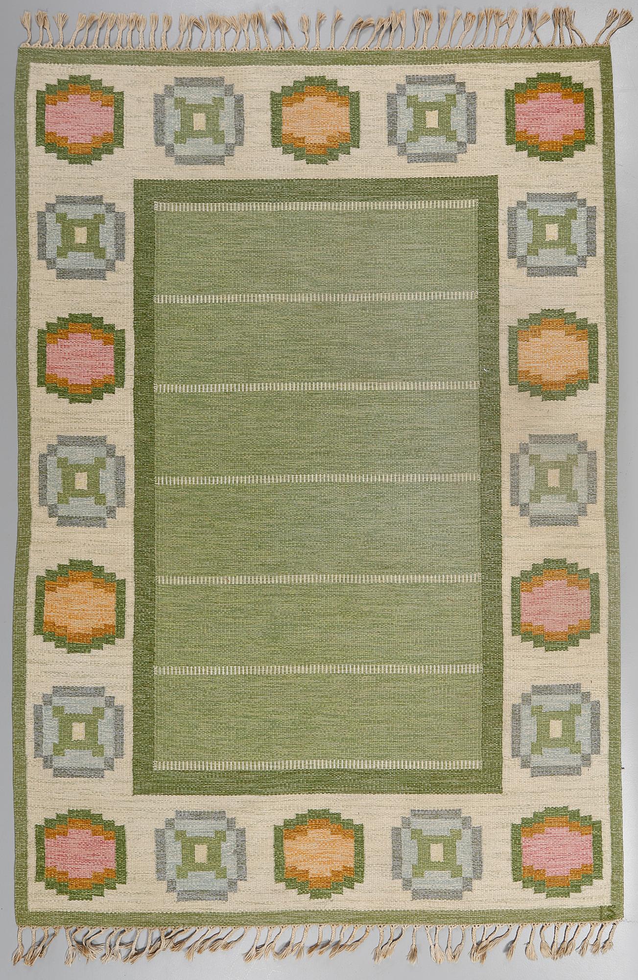 Matta, rölakan, Ingegerd Silow, 277 x 195 cm, monogramsignerad, 1900-talets andra hälft.