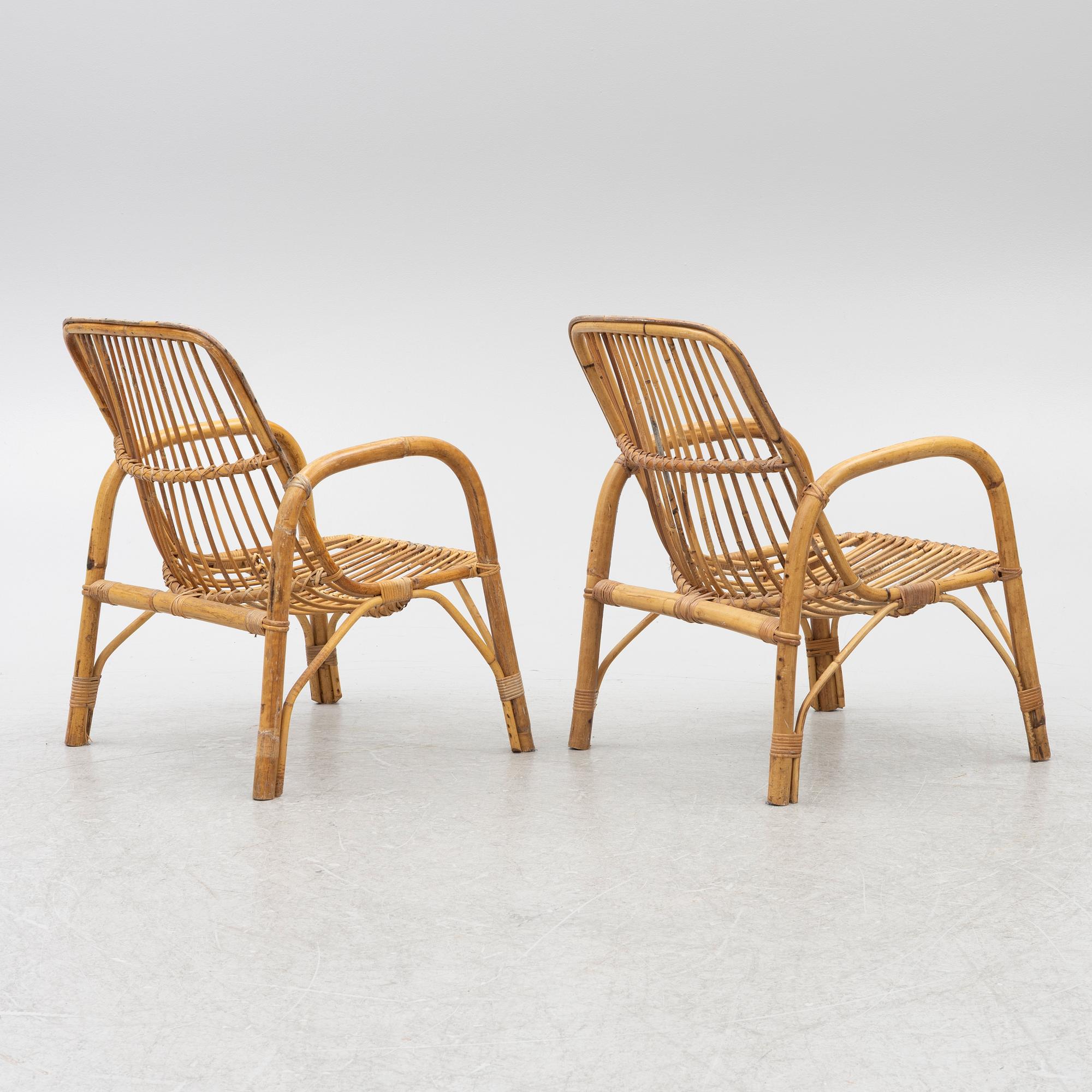 A set of six armchairs, mid/second half of the 20th century.