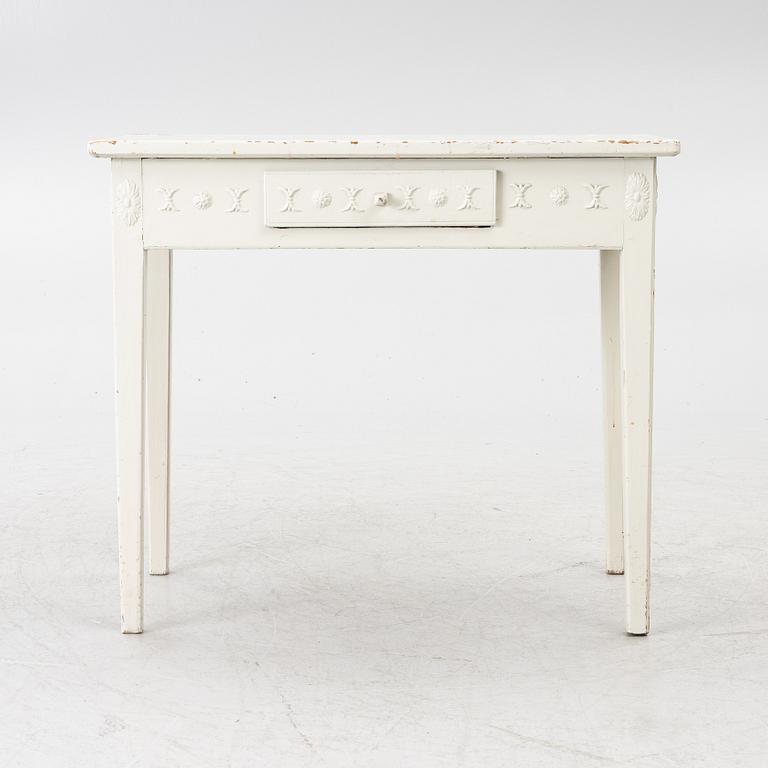 Desk with a drawer in the frieze, Late Gustavian style, 19th century.