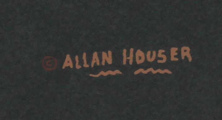 ALLAN HOZOUS HOUSER, silkscreenprint. Sign i plåten.
