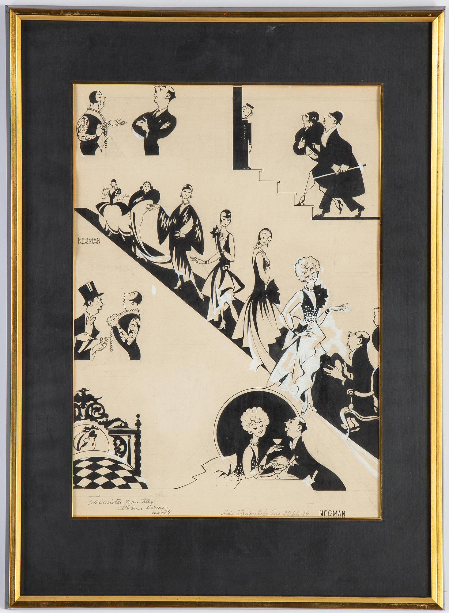 Einar Nerman, ink on paper, signed.