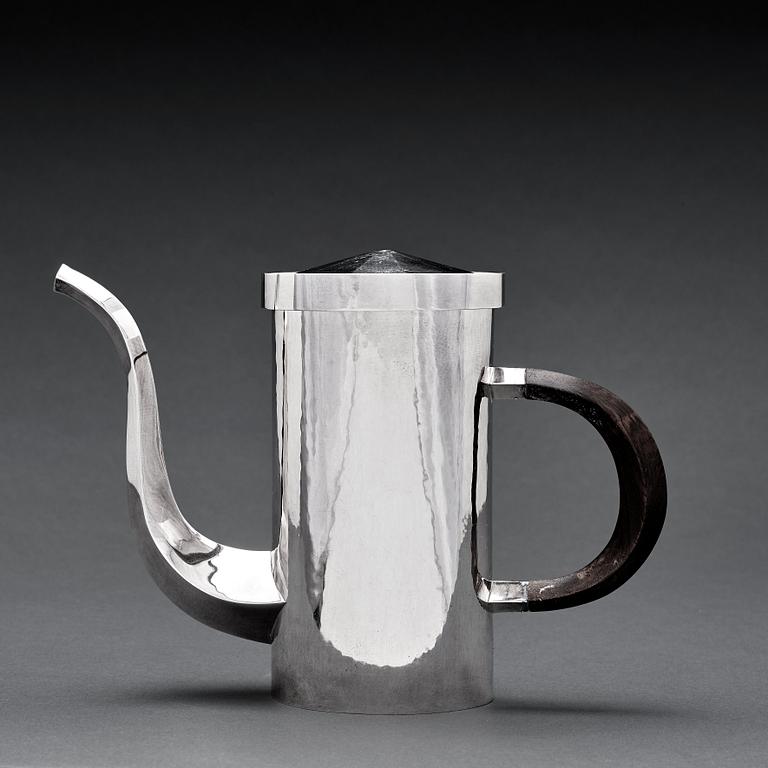 Carl G. Jahnsson, a sterling coffee pot, Stockholm 1967.