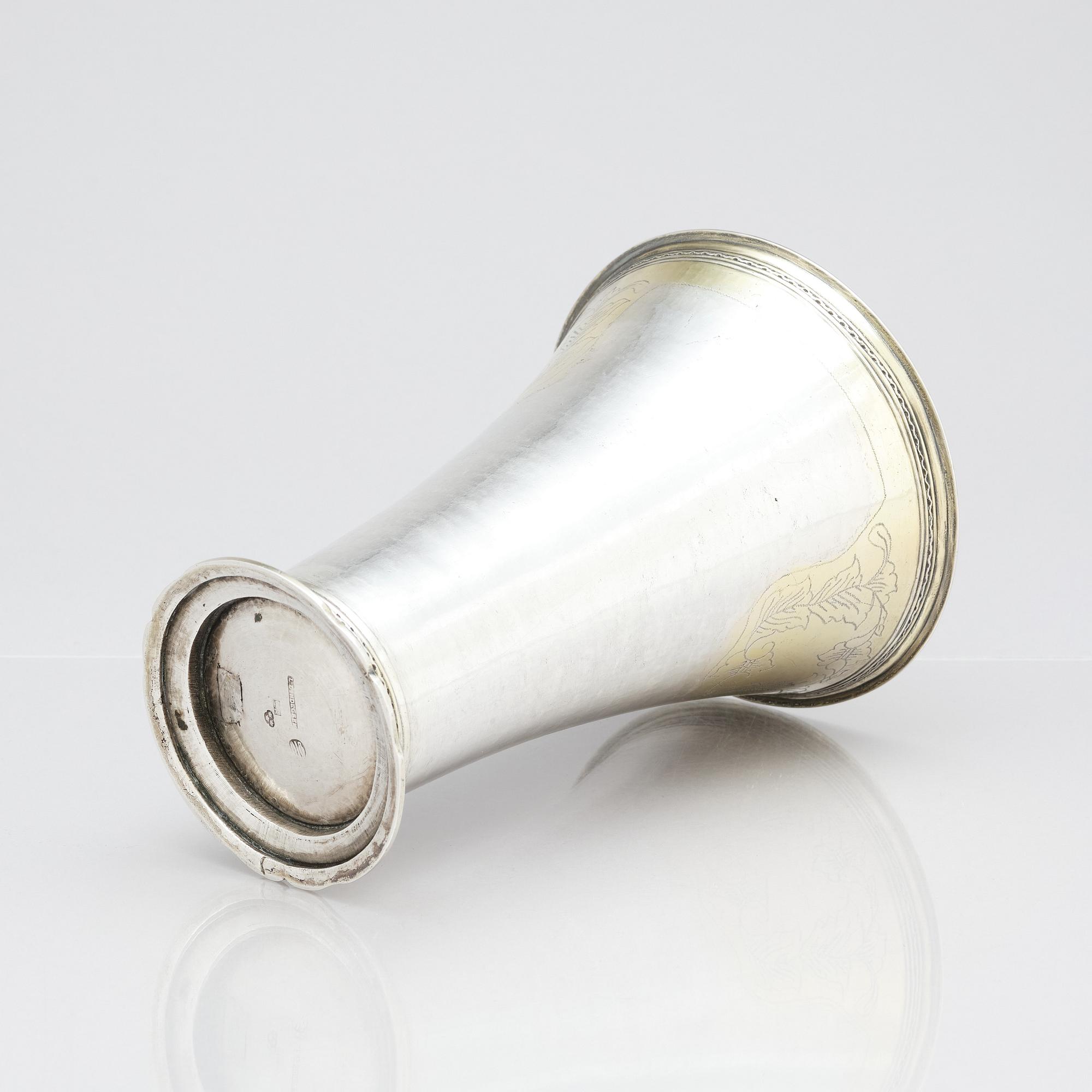 A silver-and parcel-gilt beaker, mark of Lorentz Lindgren, Borås, active (1775-1803).