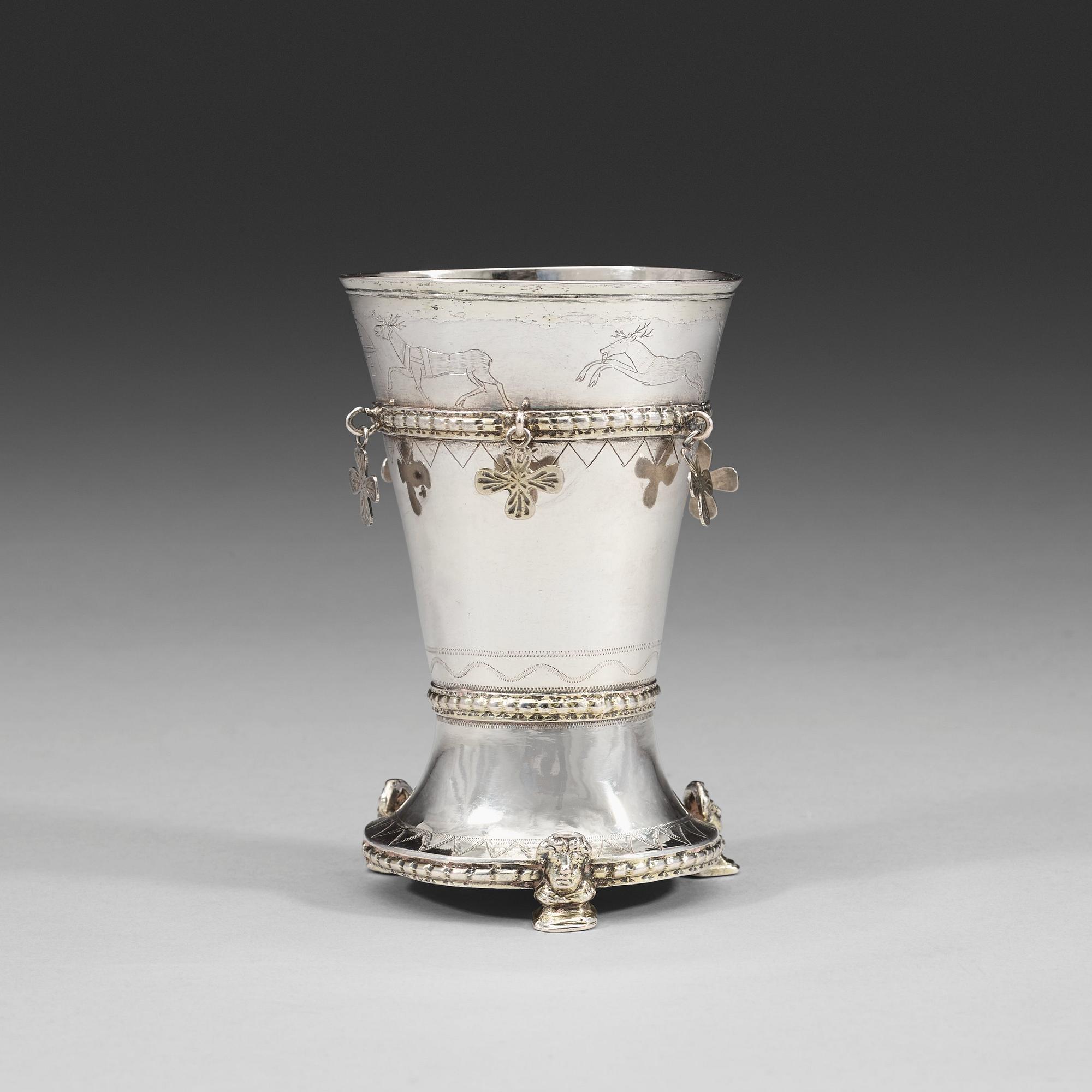 SKRAMMELBÄGARE, sannolikt av Ferdinand Sehl d.y., Stockholm 1727.