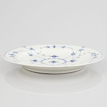 A 'Blue Fluted Plain' porcelain dish, Royal Copenhagen, model '106' 1898-1923.