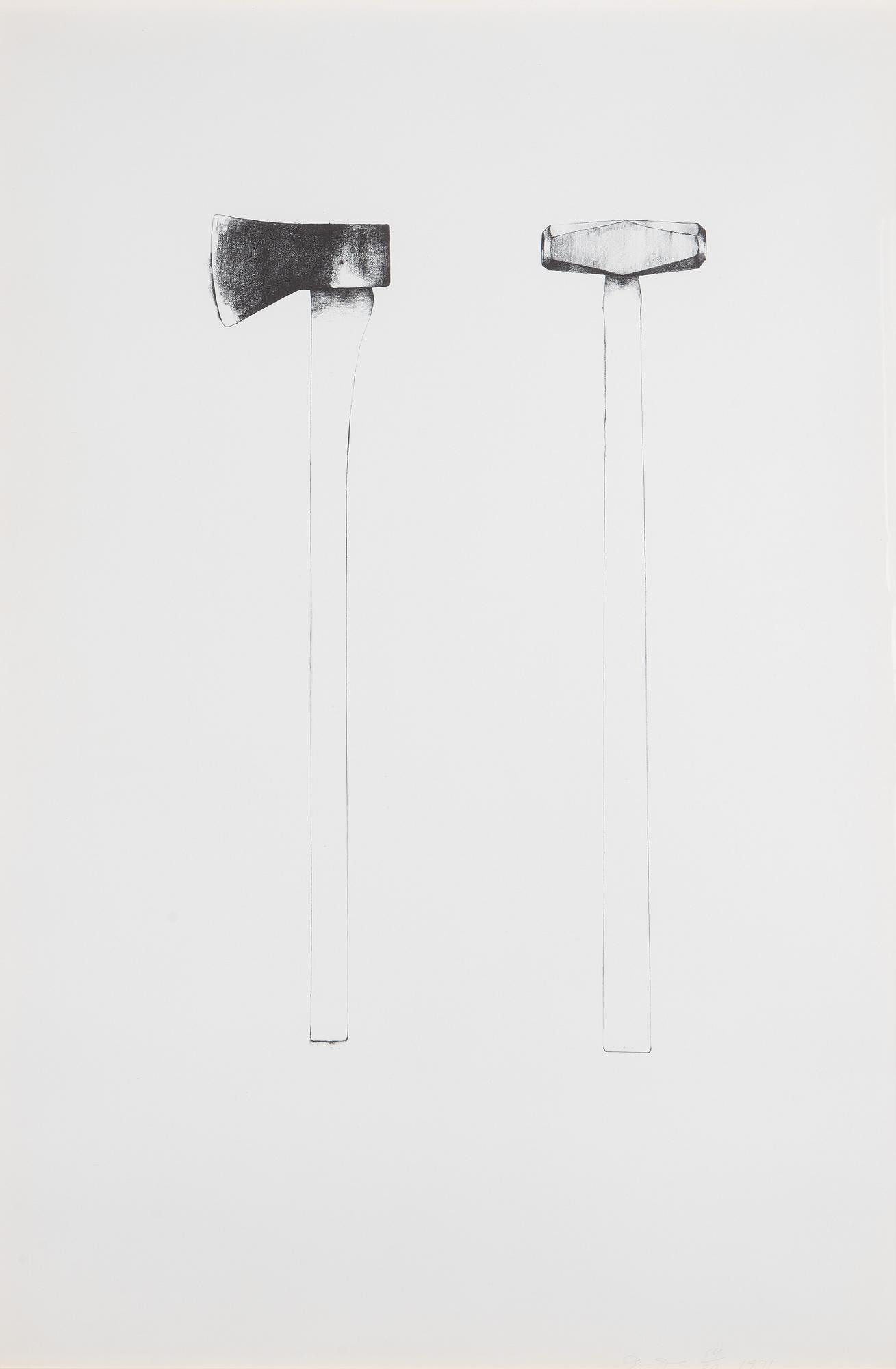 Jim Dine, "Sledgehammer and Axe".