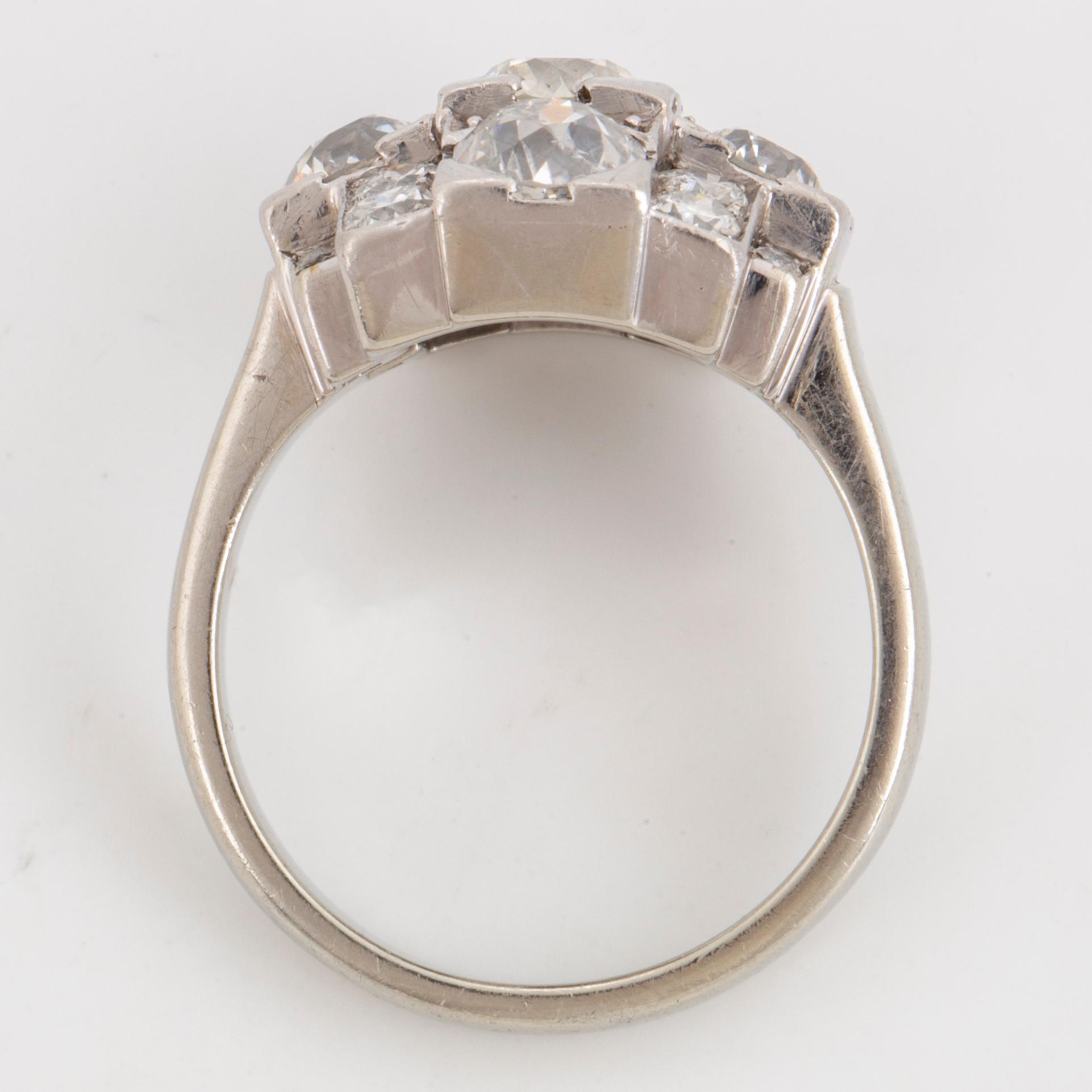 Old-cut diamond ring.
