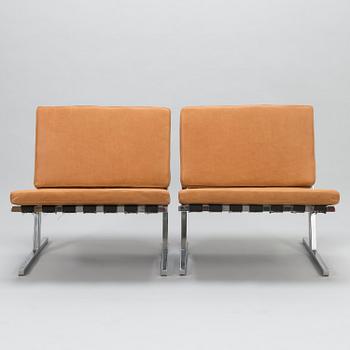 TOIVO KORHONEN and ESKO PAJAMIES, A pair of 1960s easy chairs, model TU-640, 'Seta Palatuoli', for Merva, Finland.