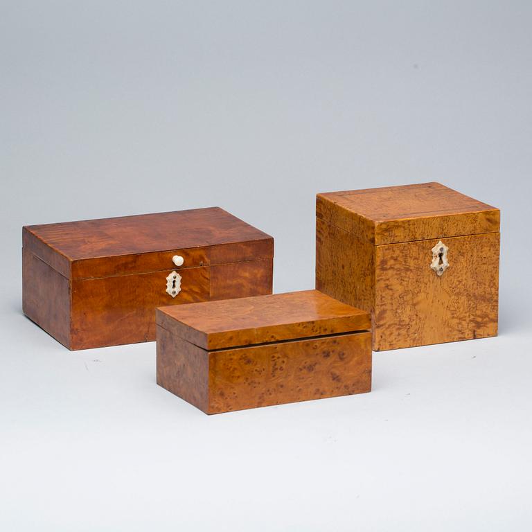 SCHATULL, 3 st, 18/1900-tal.