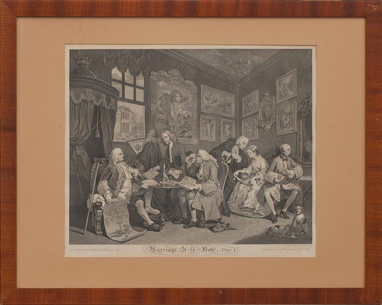 WILLIAM HOGARTH, 5 st, etsningar, 1745.