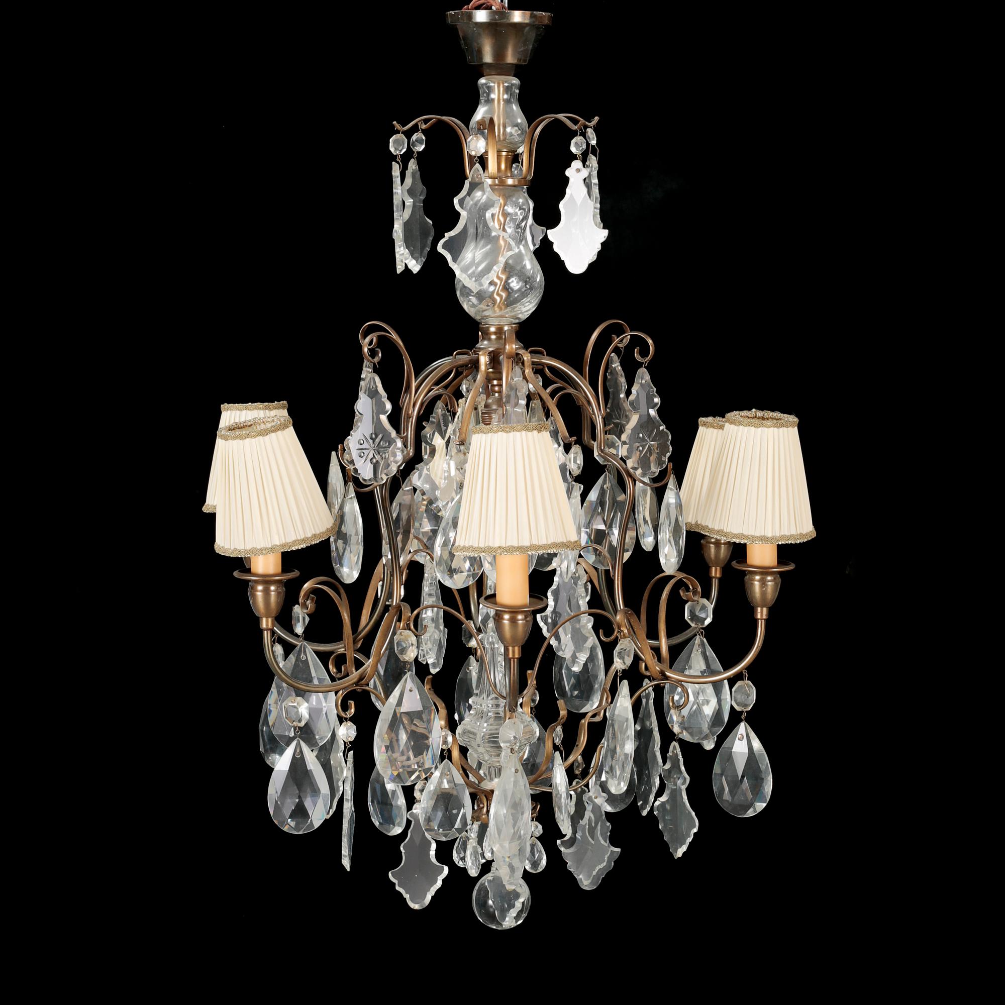 A mid 20th century chandelier in rococo style.