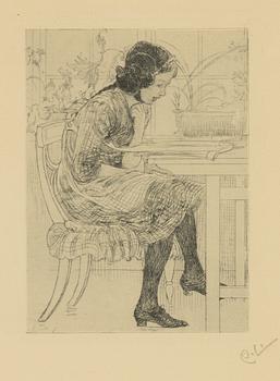 Carl Larsson, "Lektyr".