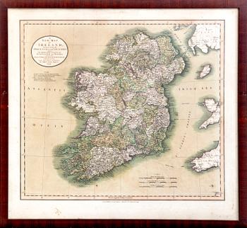 John Cary, a map 1799 "A New map of Ireland".