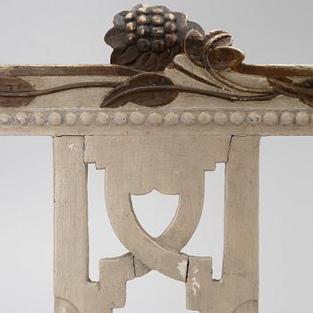 Four late-Gustavian chairs, Lindome, Sweden, around 1800.