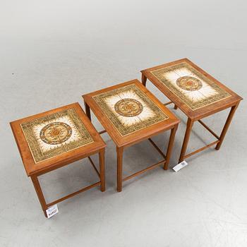 A nest of three 1960/70s tables.