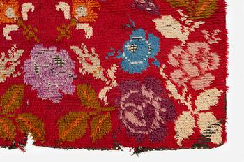 A knotted pile bed cover, Sweden-Finland, late 18th century/early 19th century, c. 184 x 138 cm.