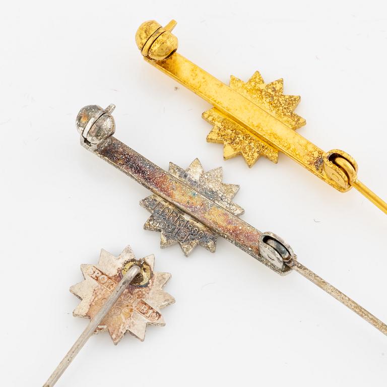 Guldmedalj samt miniatyr i guld, LM Ericson, 18K.