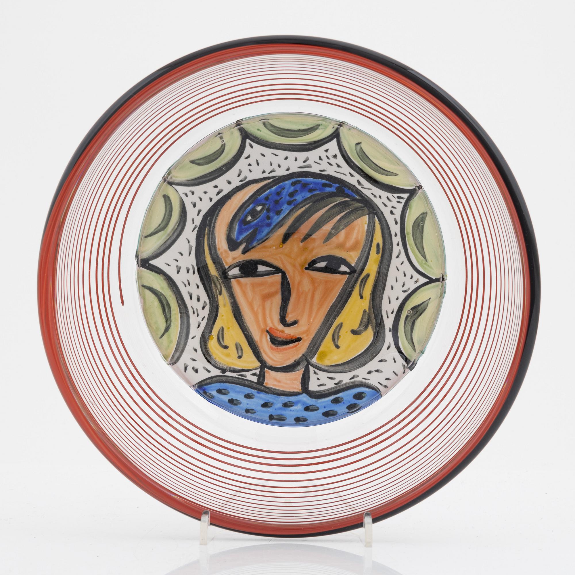 Ulrica Hydman Vallien, a 'Juvel' limited edition vase, and a bowl, numbered 7/60, signed.