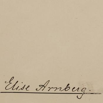 ELISE ARNBERG, gouache på papper, signerad.