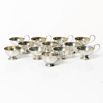Twelve silver mugs, Stockholm, Eskilstuna and Gothenburg, 1950-91.