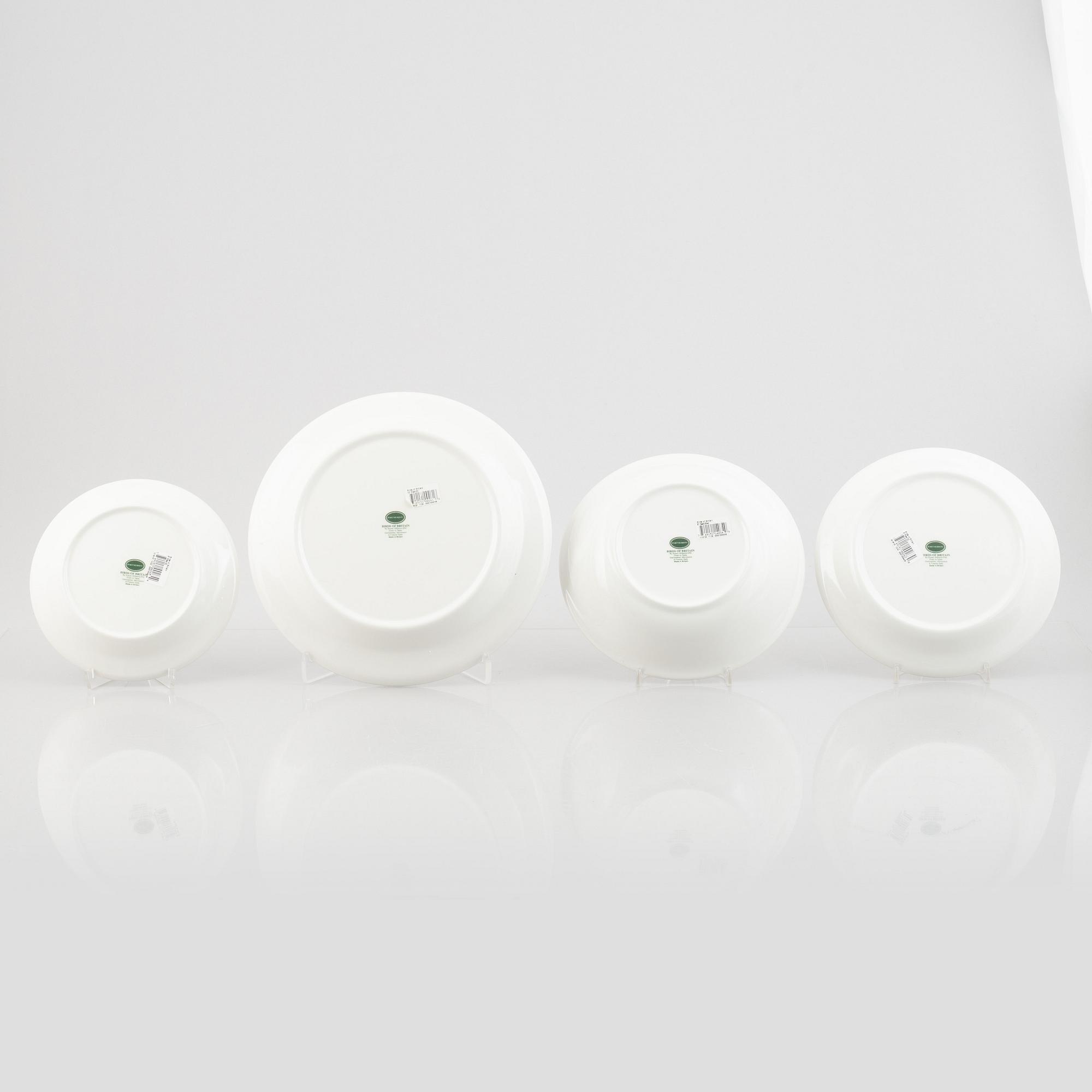 A 55-pieces dinner and coffee porcelain service, 'Birds of Britain', Portmeirion, England.