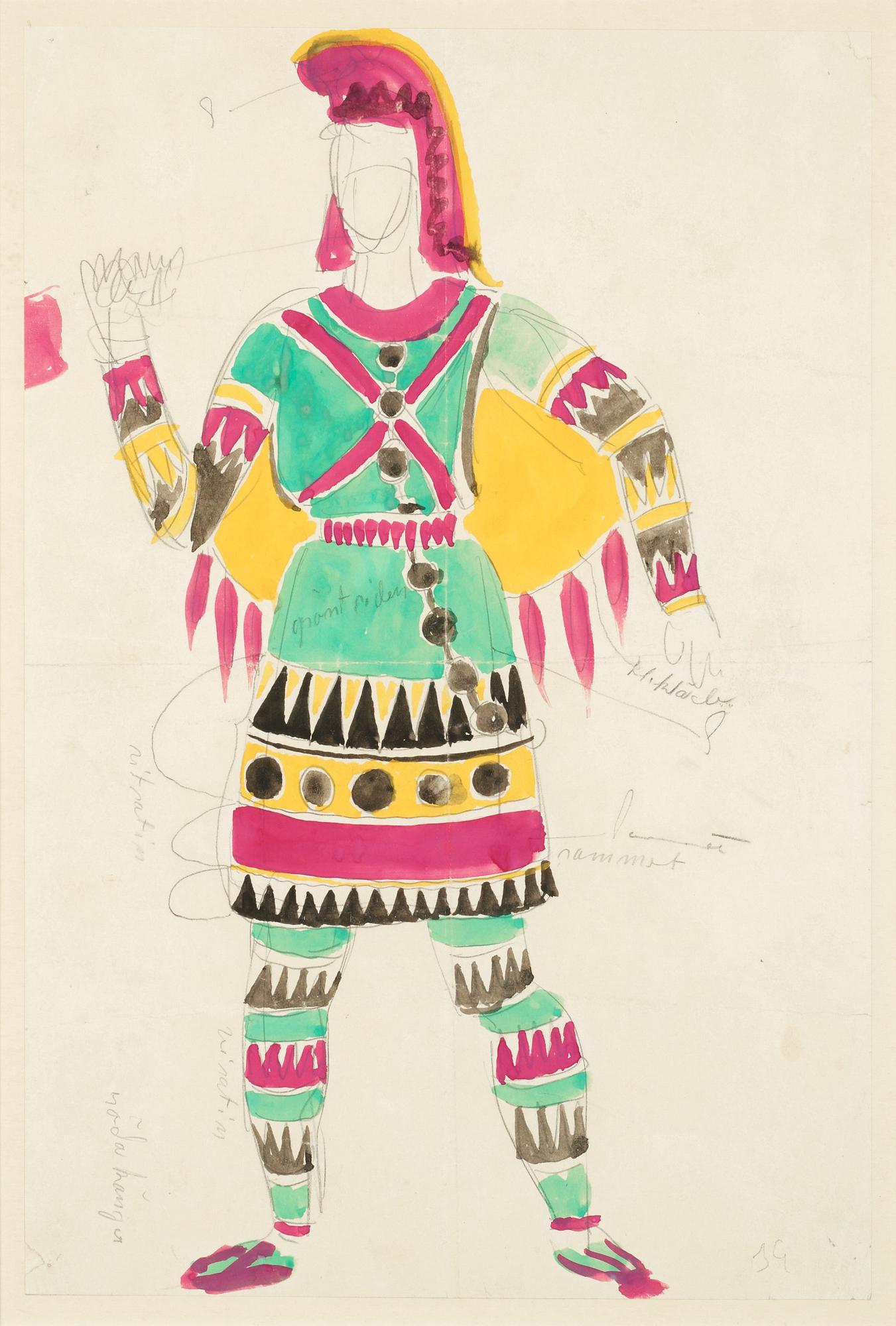 Isaac Grünewald, Costume sketch.