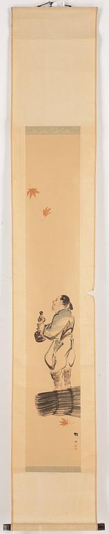 OKÄNDA KONSTNÄRER, rullmålningar 5 st. Japan, 1900-tal.