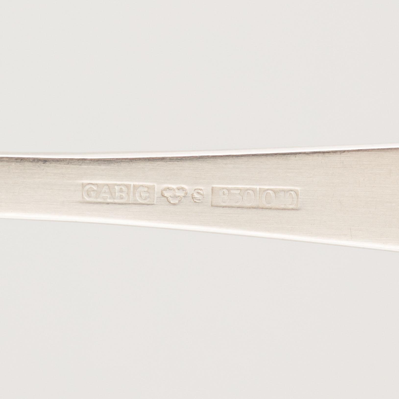 Jacob Ängman, a 90-piece Swedish silver cutlery, model 'Rosenholm', mark of GAB, including Eskilstuna 1990.