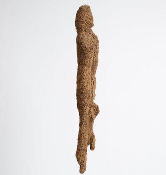 Ewa Pachucka, sculpture "The Open man", crocheted, ca 124 x 47 cm, signed Eva Jaroszyńska 1969.