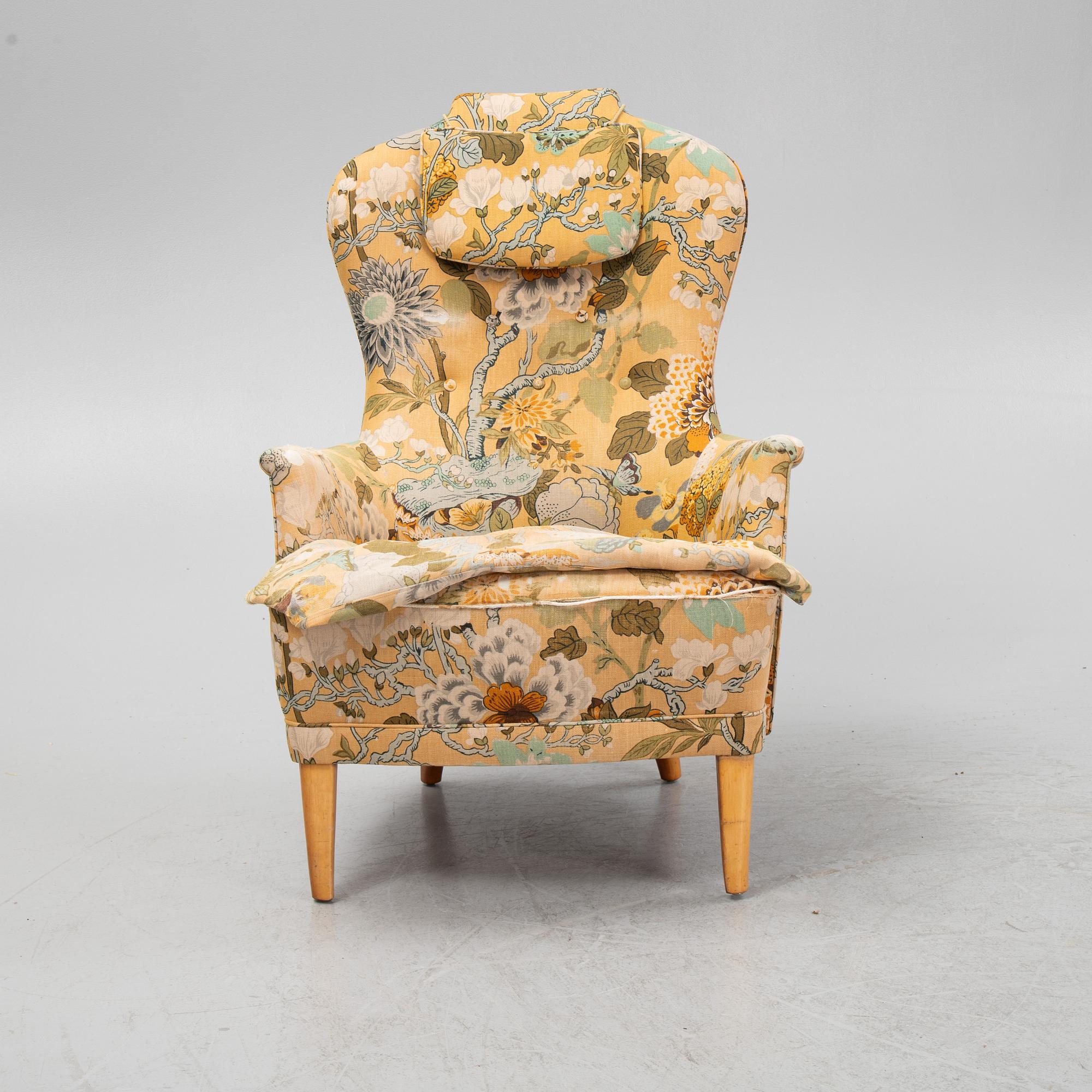 Carl Malmsten, a 'Farmor' easy chair, second part of the 20th Century.