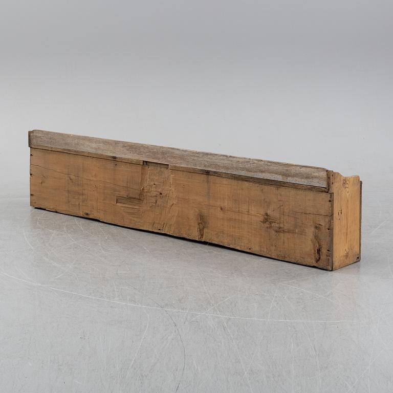 A provincial Swedish wooden sofa, later part of the 19th Century.